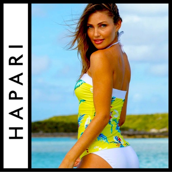 NWT Hapari Limoncello Bandeau Tankini Top - Picture 1 of 6